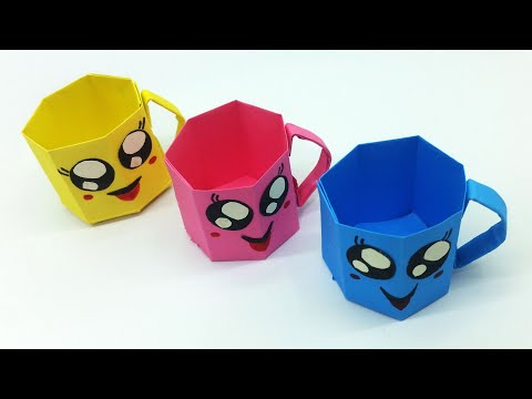 Easy Origami Paper Cup | DIY Mini Paper Cup Making Easy Tutorial For ...