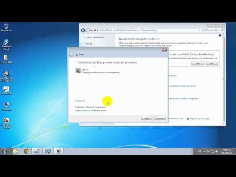 how to troubleshoot aero in windows 7