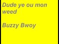 Dude ye on mon weed buzzy bwoy bbt Dude ye on mon weed buzzy bwoy bbt