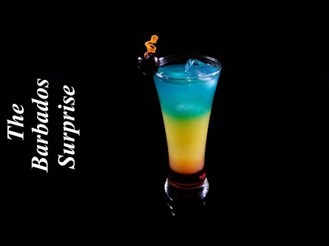 cómo hacer el coctel THE BARBADOS SURPRISE