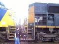 A CSX SD70ACe hooking up to a AC4400 Cool