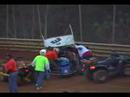 Dave Grube goes head on into turns 1 and 2 and flips Dave Grube goes head on into turns 1 and 2 and flips