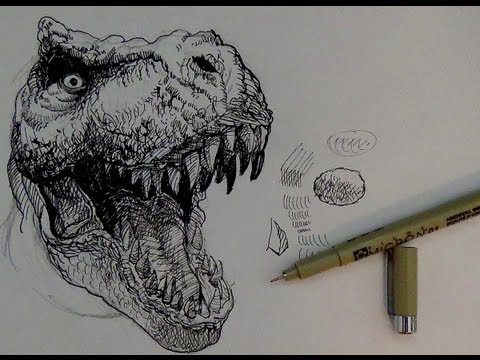 how to draw a t rex