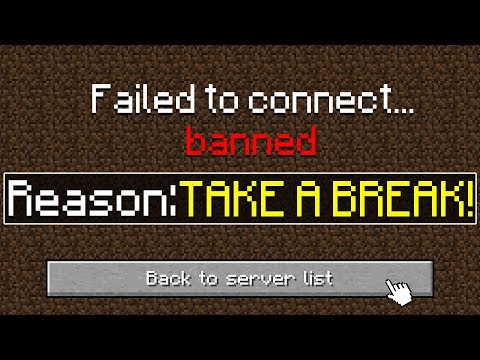 I got BANNED for Playing TOO MUCH Minecraft!