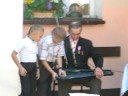 J�zef Szymczak i akordeoni?ci. Do?ynki w Kopojnie g. Zag�r�w