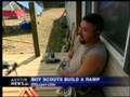2008 Scouts build wheelchair ramp for Pflugerville man