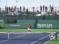 Roger Federer practicing at Indian Wells '08
