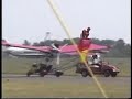 bob essell and jon faulkner

2000 sounds of freedom airshow
nas/jrb willow grove, pa
sunday june 18, 2000

in this video, watch as bob and jon perform their comedy routine before jon gets on top of bob's ultralight for their wingwalking routine.

if you are interested in purchasing dvds of specific aircraft or of airshows, interested in everything related to airshows (where the jet teams will be, all airshow performers, airshow reports from airshows i have attended, previews of airshows i will be attending, etc.), and/or everything related to aviation - including spotting guides to my favorite airports and military bases and aircraft factfiles, please check out steve's airshow world at www.stevesairshow.com .