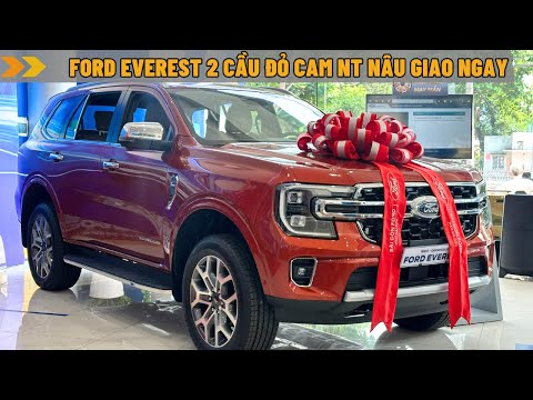 Báo Giá và Review Chi Tiết Ford Everest Màu Đỏ Cảm Nội Thất Nâu| Xe Có Sẵn Giao Ngay