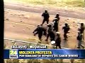 Enfrentamiento paro indefinio Moquegua