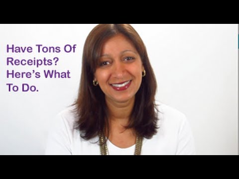 how to organize receipts