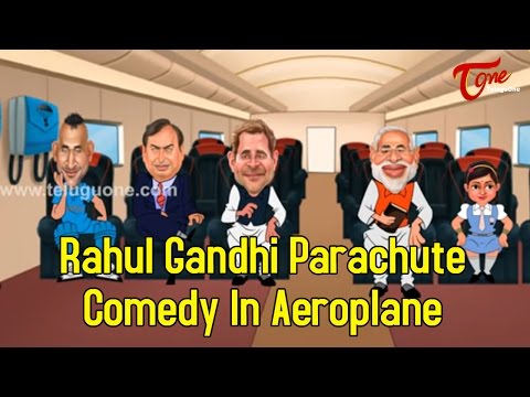 Rahul Gandhi Parachute Comedy In Aeroplane | Spoof