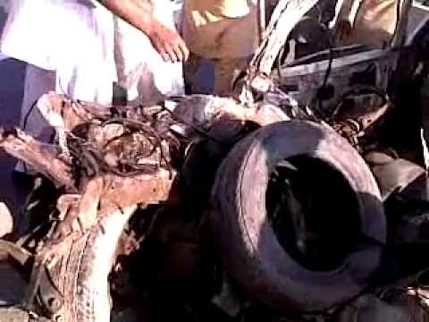 talagang - accident k bahd car ki halat .accident near dharabi. talagang ki tareekh ka sab say bura accident. aik ghar k teen shaheed. allah un ko janat day amin. uploa...