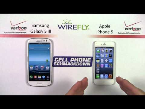 Samsung Galaxy S III vs. iPhone 5 Smartphone Schmackdown by Wirefly