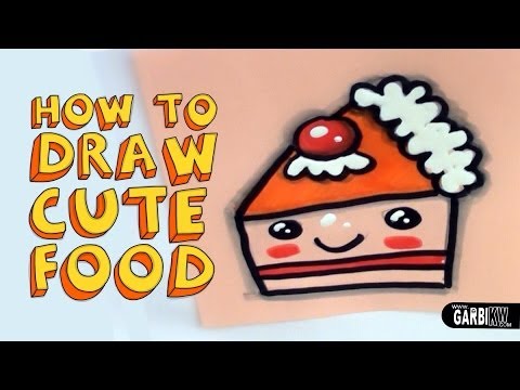 how to draw cute food