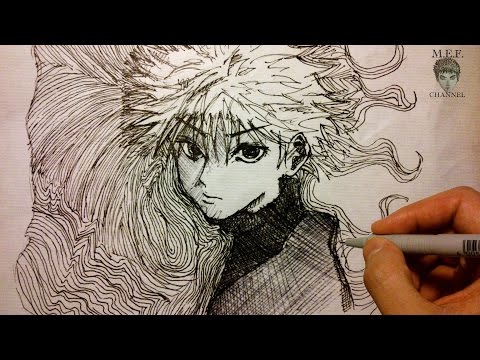 how to draw killua hunter x hunter