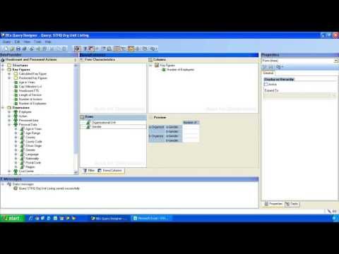 how to create query in sap