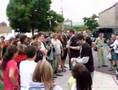 Singing a tag with high schoolers