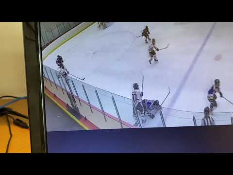 Wyatt hit on the blue line