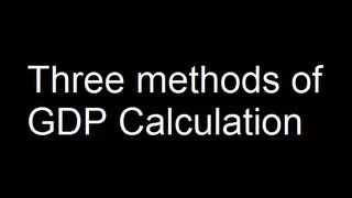 Three methods of GDP Calculation