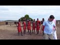 Jacques jumping with the Masai