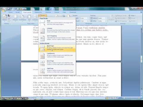 how to remove section break