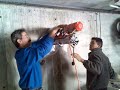 TALADRO EN MURO COMIENZO CORTE