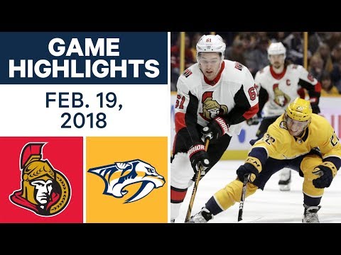 Video: NHL Game Highlights | Senators vs. Predators - Feb. 19, 2018