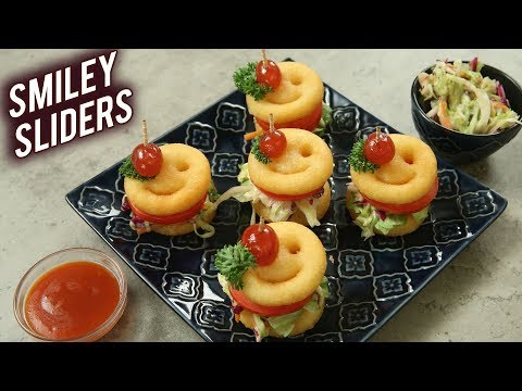 How To Make Sliders | McCain Smiley Sliders | Coleslaw Recipe | Sliders Recipe By Varun