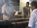Samos wine festival 2006: souvlakia production line