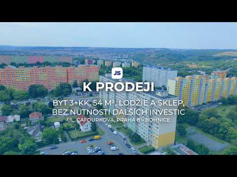 Video Byt 3+kk, 54 m², lodžie, sklep, bez nutnosti dalších investic, ul. Cafourkova, Praha 8  Bohnice