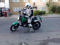 Honda SLR 650  not even mini wheelie