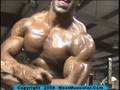 Bodybuilder Brent Kutlesa poses upper body