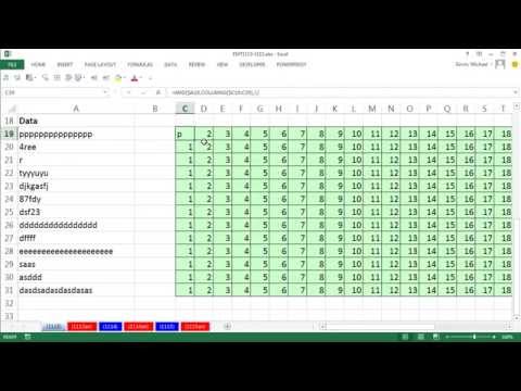 how to isolate columns in excel