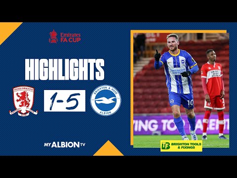 FC Middlesbrough 1-5 FC Brighton & Hove Albion