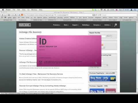 how to recover indesign file