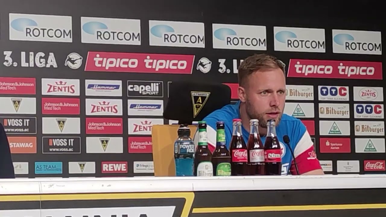  Fussball 3. Liga – 36. Spieltag – PK Alemannia Aachen gegen F.C. Hansa Rostock – Daniel Brinkmann 