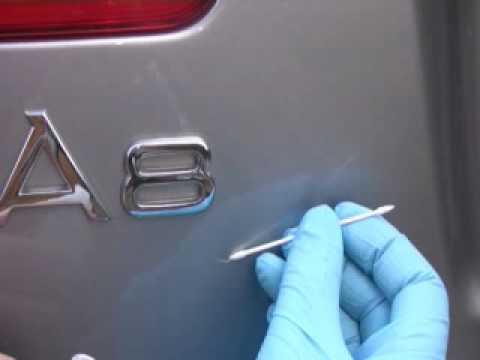 paints4u repair on brand new Audi A8 using lacquer repair kit