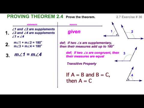 how to prove two angles are supplementary