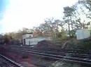 on a train