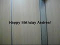 it was midnight on andrea's birthday and she was waiting for me down in the lobby of our building, (as always). i wanted to be the first to sing happy birthday to her! she's so cute!