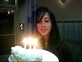 it was midnight on andrea's birthday and she was waiting for me down in the lobby of our building, (as always). i wanted to be the first to sing happy birthday to her! she's so cute!