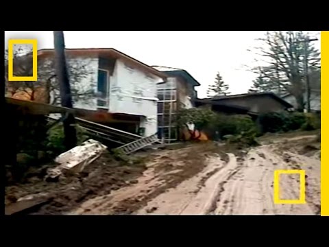 Landslide - See the awesome destructive power of landslides. http://video.nationalgeographic.com/video/?source=4001.