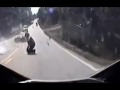 brutal motorcicle crash