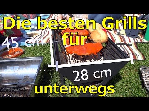 Test & Vergleich der besten tragbaren Grills: Klappgrills + Dinge zum Grillen im Park / Festival!