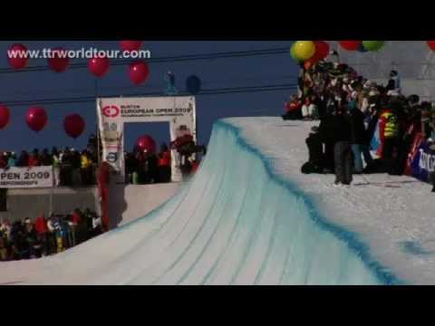 kevin pearce - http://www.worldsnowboardtour.com 2009 6Star TTR Burton European Open Halfpipe snowboarding finals from Laax, Switzerland. Featuring amazing runs from Shaun ...