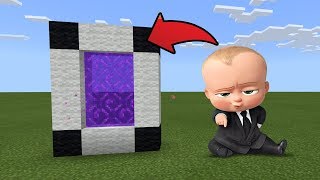 How To Make a Portal to the Boss Baby Dimension in MCPE (Minecraft PE)