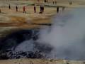 Fumarole and vulcanic hot pots at Hverir in Iceland