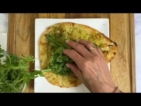 Grilled Peach Flatbread w/ Burrata & Pistachios