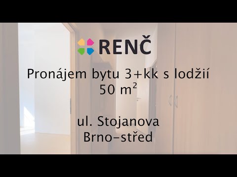 Video Pronájem zrekonstruovaného bytu 3+kk s lodžií v bezprostřední blízkosti centra města na ul. Stojanov